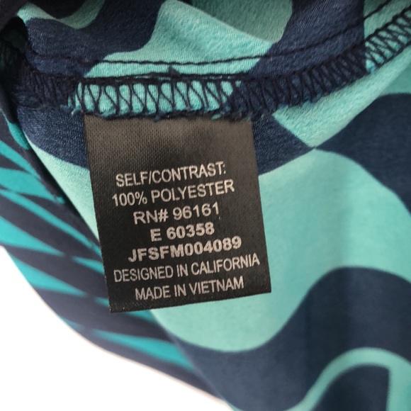 BeBop navy/turquoise sleeveless summer dress - Picture 5 of 7